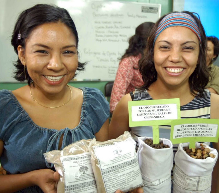 10-Nicaraguan entrepreneurs with their maya nut products for sale womens empowerment